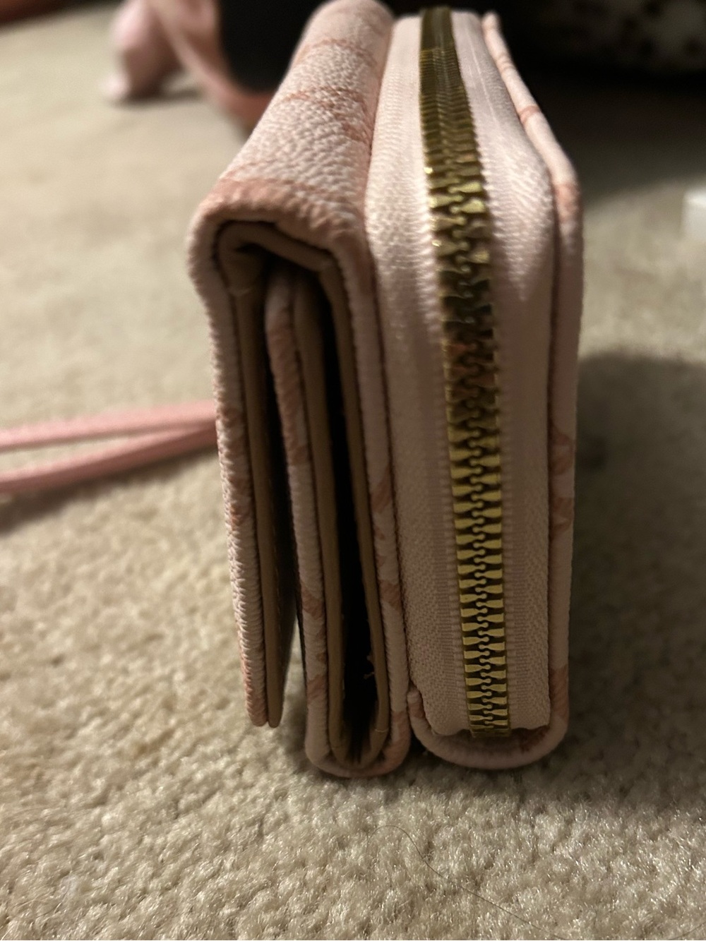 Pink Monogram Compact Trifold Wallet - Picture 4 of 4